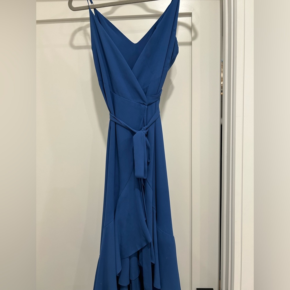 Lulu's Deep Blue Asymmetrical Dress